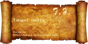 Tangel Hella névjegykártya