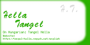 hella tangel business card